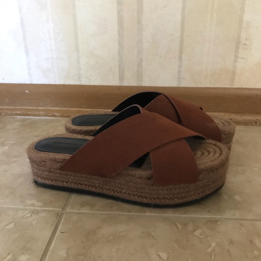 NEW! All-Saints Brown Platform Sandals
